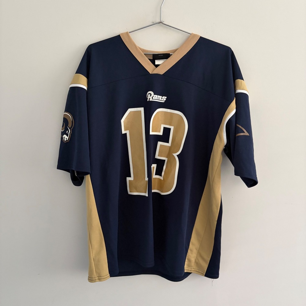 Vintage Logo Athletic Kurt Warner St. Louis Rams Jersey XL Navy Blue #13 NFL